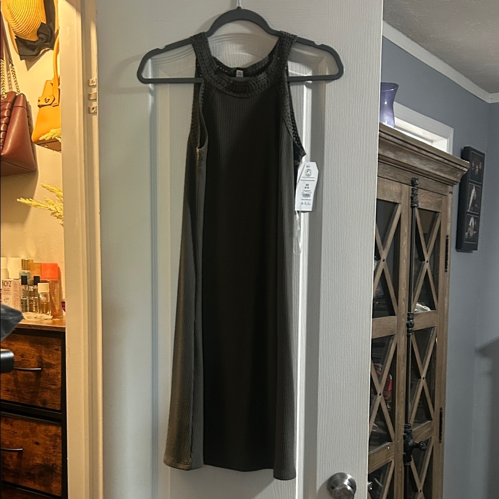 Time and Tru olive green  Midi Dress